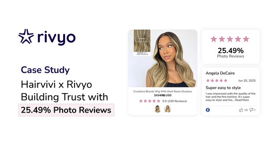 Rivyo Reviews app boosting Hairvivi store conversions
