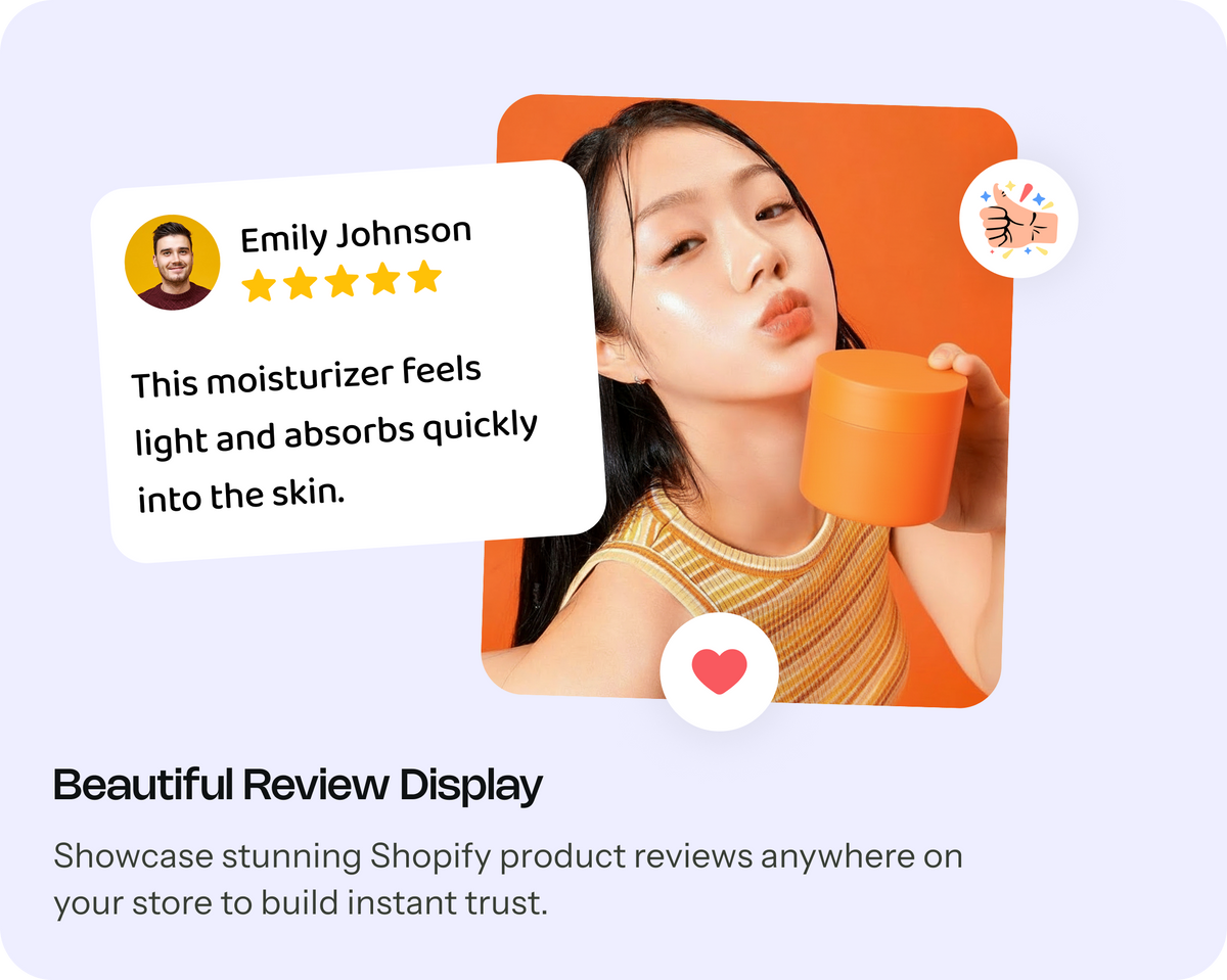 Beautiful Review Display