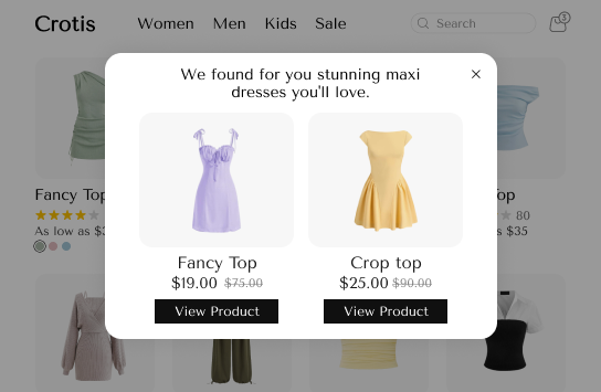 Review Popups in Cart